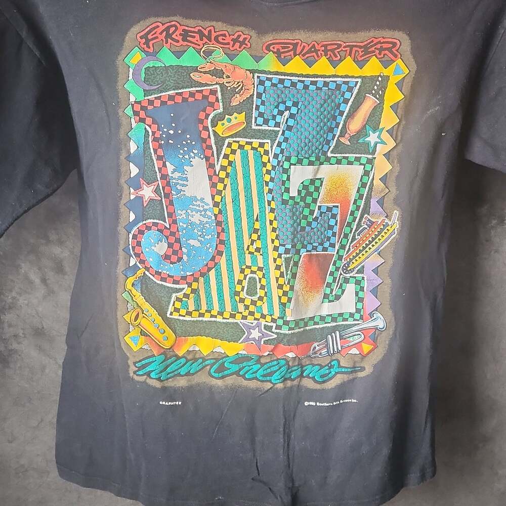 Vintage 1990 New Orleans Jazz French Quarter T-Shirt